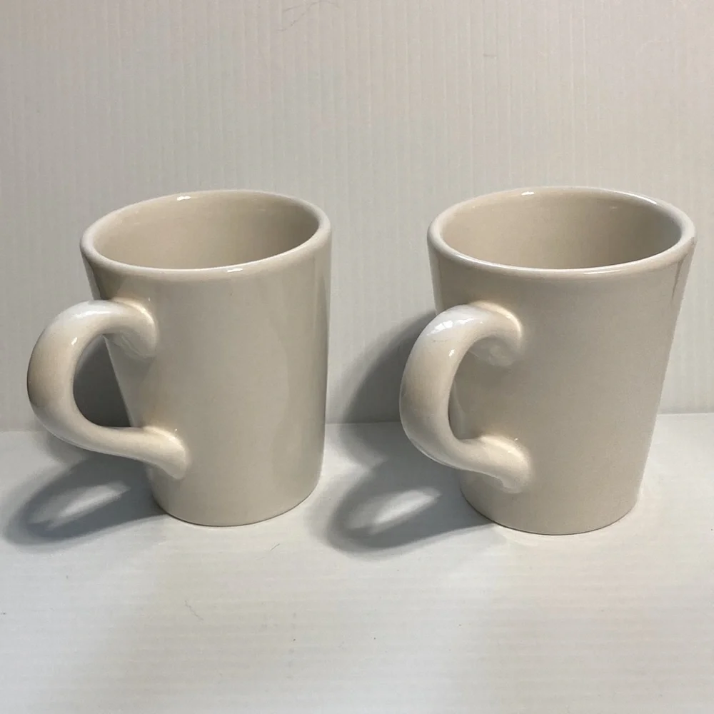 Williams Sonoma Snowmen Holiday Coffee Mug Cups 8 oz SET of 2